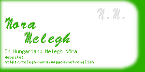 nora melegh business card